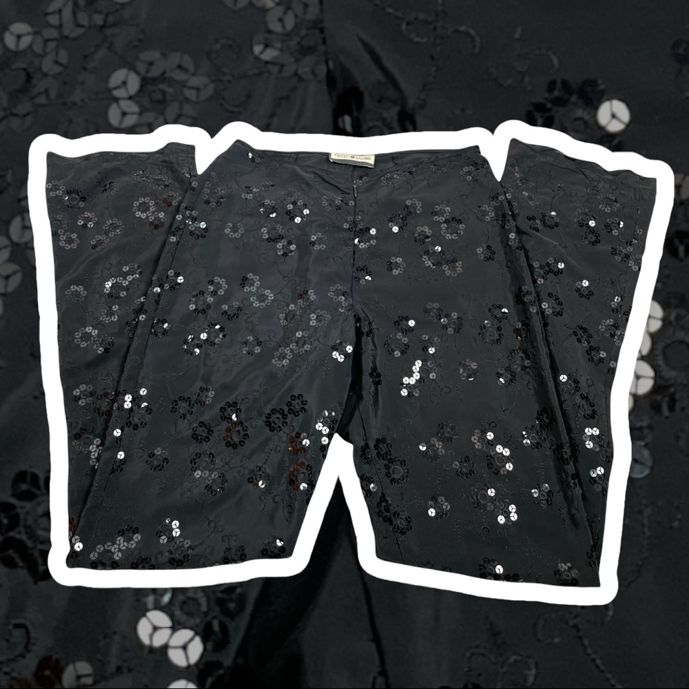 Vintage French Bazaar Sequin Embroidered Pants